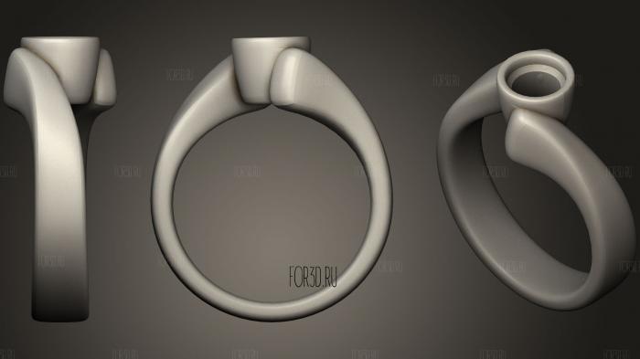 Engagement Ring 2 stl model for CNC